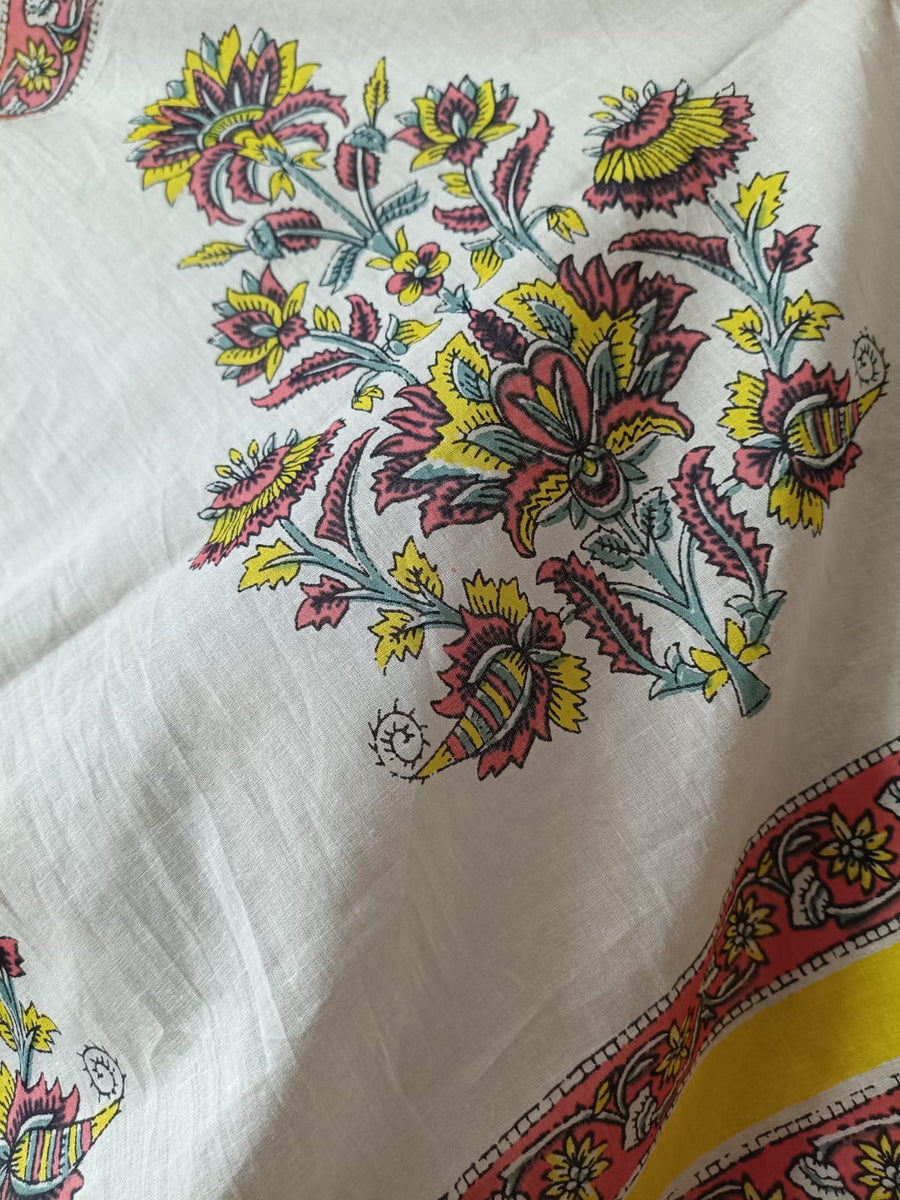 Pastel Pankhi Parade Quirky Cotton Saree By Ethnic Dori