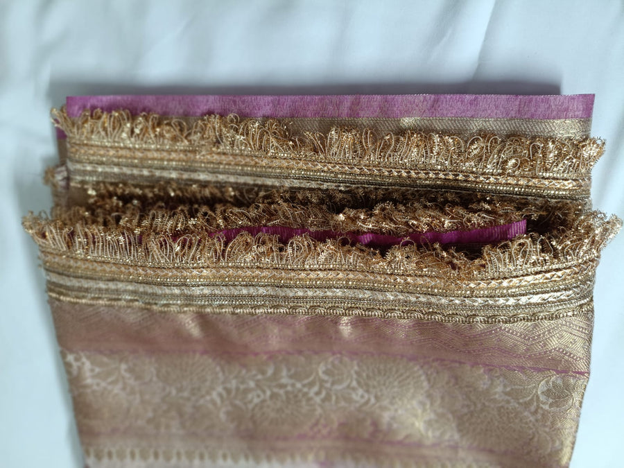Mauve Mist Banarasi Glass Tissue Saree  By Ethnic Dori