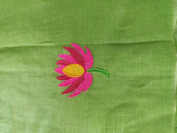 Hari Kamal Grace Mul Mul Cotton Saree  By Ethnic Dori